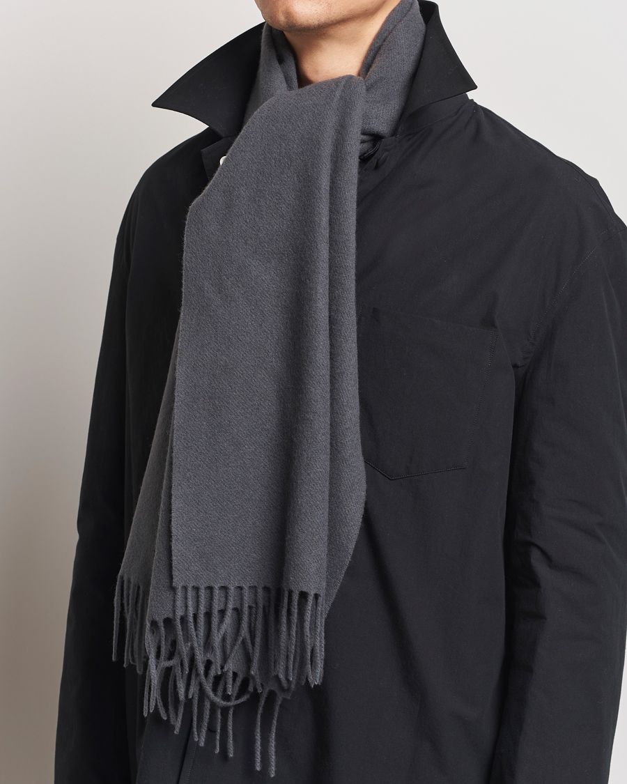 Hombres |  | Samsøe Samsøe | Efin Wool Scarf Black Oyster