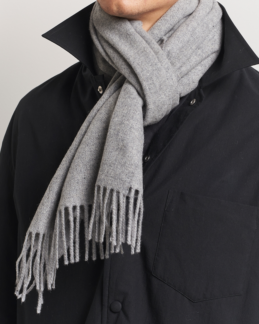 Hombres |  | Samsøe Samsøe | Efin Wool Scarf Grey Melange