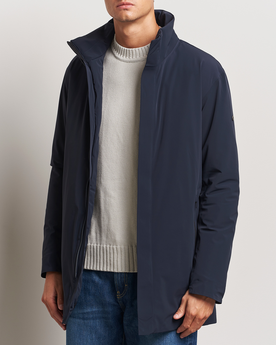 Hombres |  | Scandinavian Edition | Town II Waterproof Lightweight Coat Midnight Blue