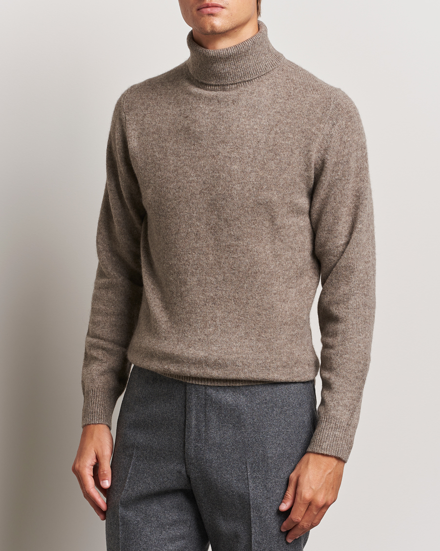 Hombres |  | Stenströms | Knitted Yak/Merino Rollneck Brown