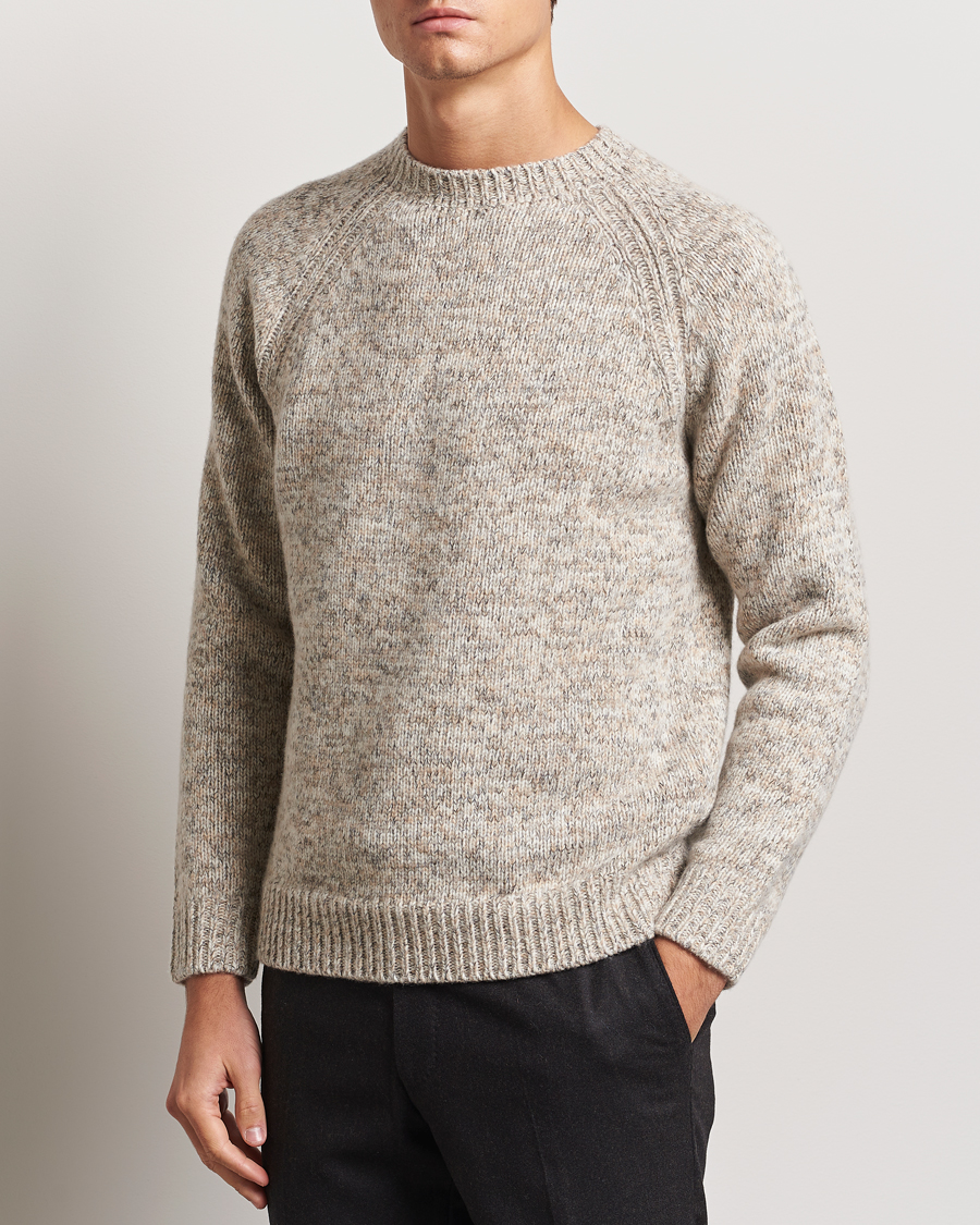 Hombres |  | Stenströms | Chunky Knitted Merino Sweater Beige