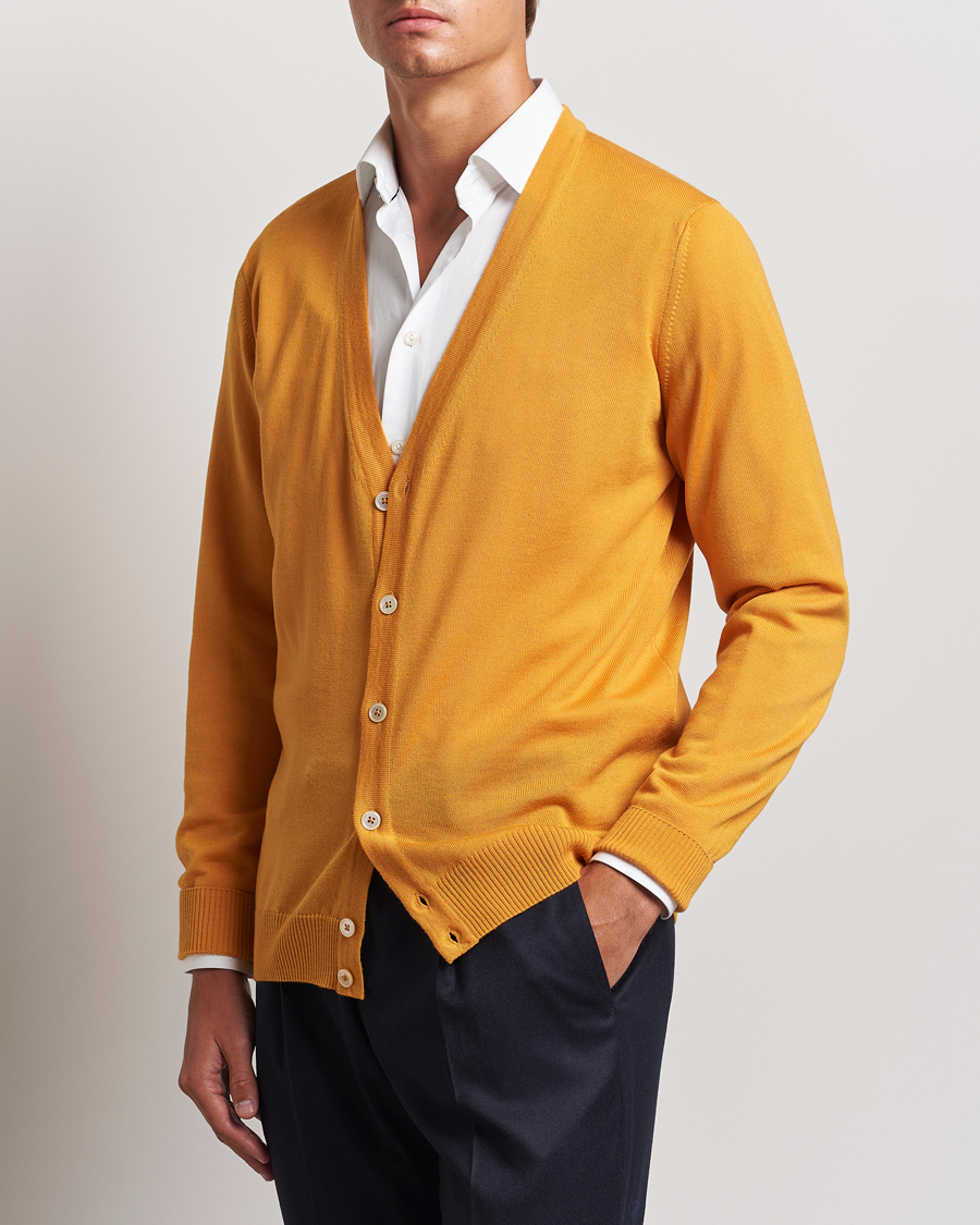 Hombres |  | Stenströms | Merino Cardigan Yellow