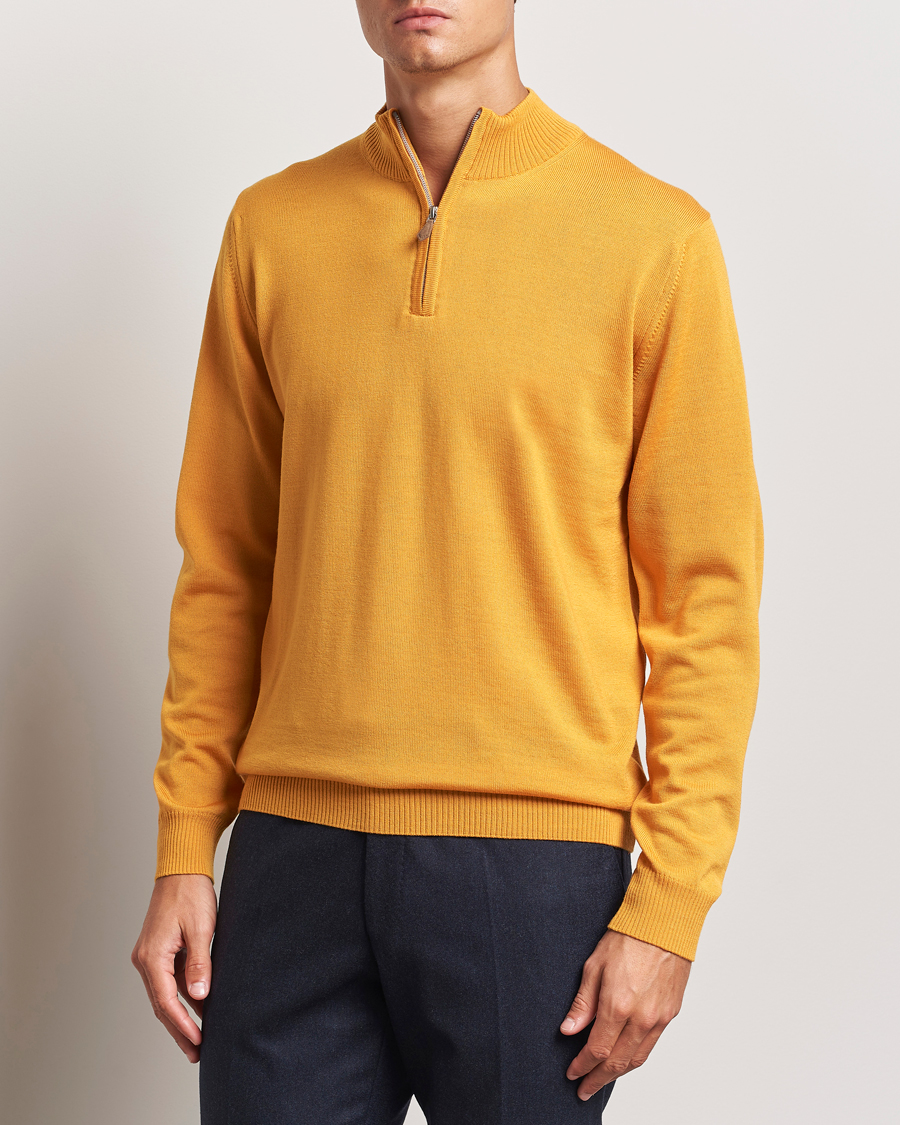 Hombres |  | Stenströms | Merino Half Zip Yellow