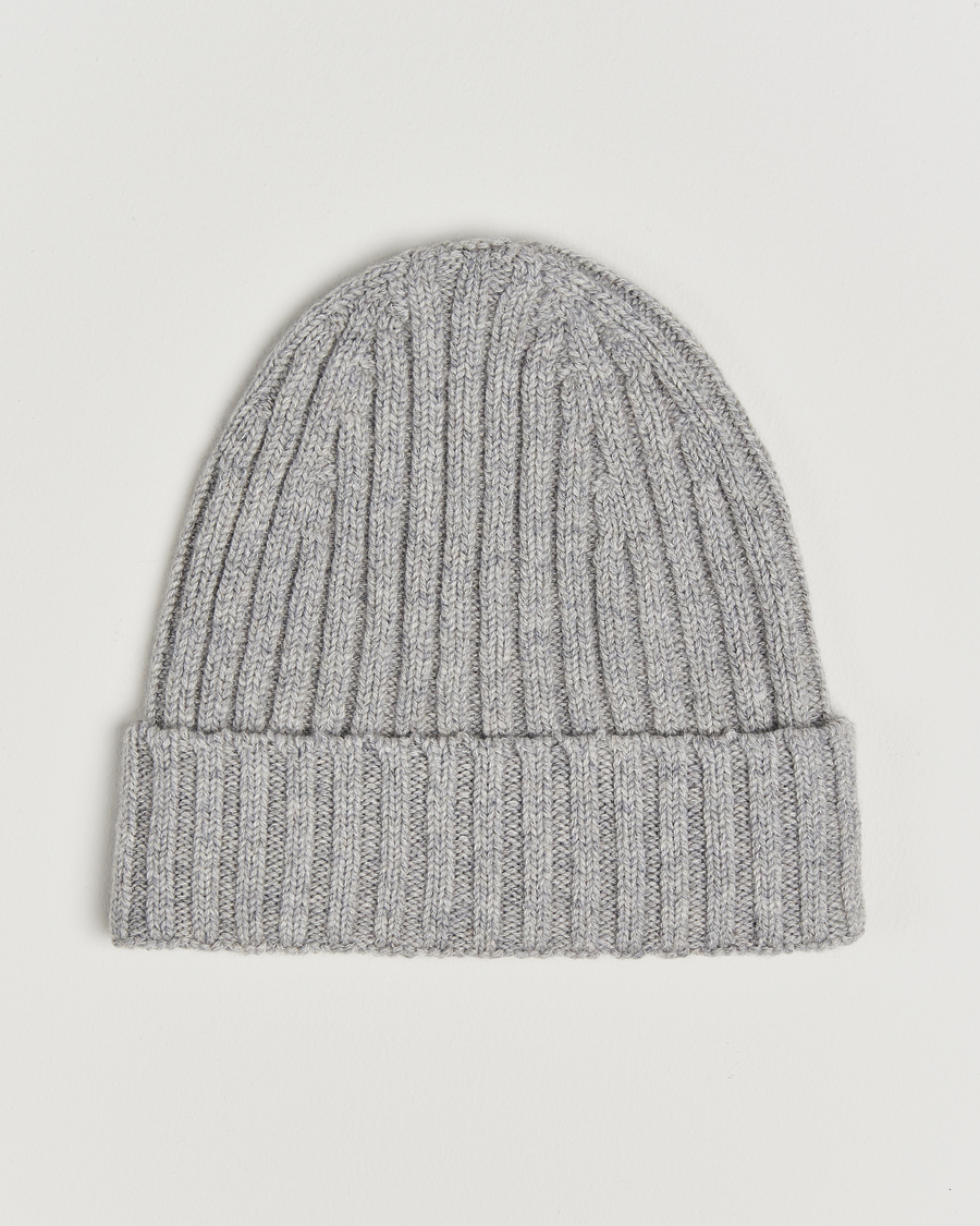 Hombres | Gorros | Stenströms | Ribbed Cotton/Cashmere Hat Navy