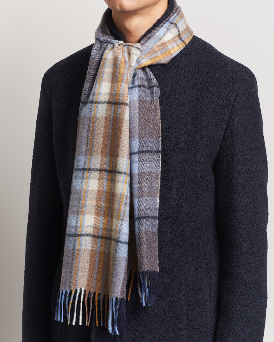 Hombres |  | Stenströms | Wool/Cashmere Checked Scarf Multi