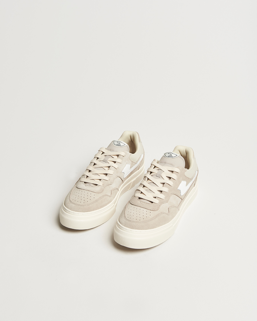 Hombres |  | Stepney Workers Club | Pearl S-Strike Suede Sneaker Lt Grey/White