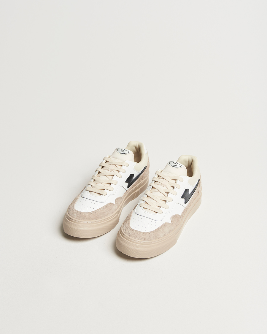 Hombres |  | Stepney Workers Club | Pearl S-Strike Leather/Suede Sneaker Winter White