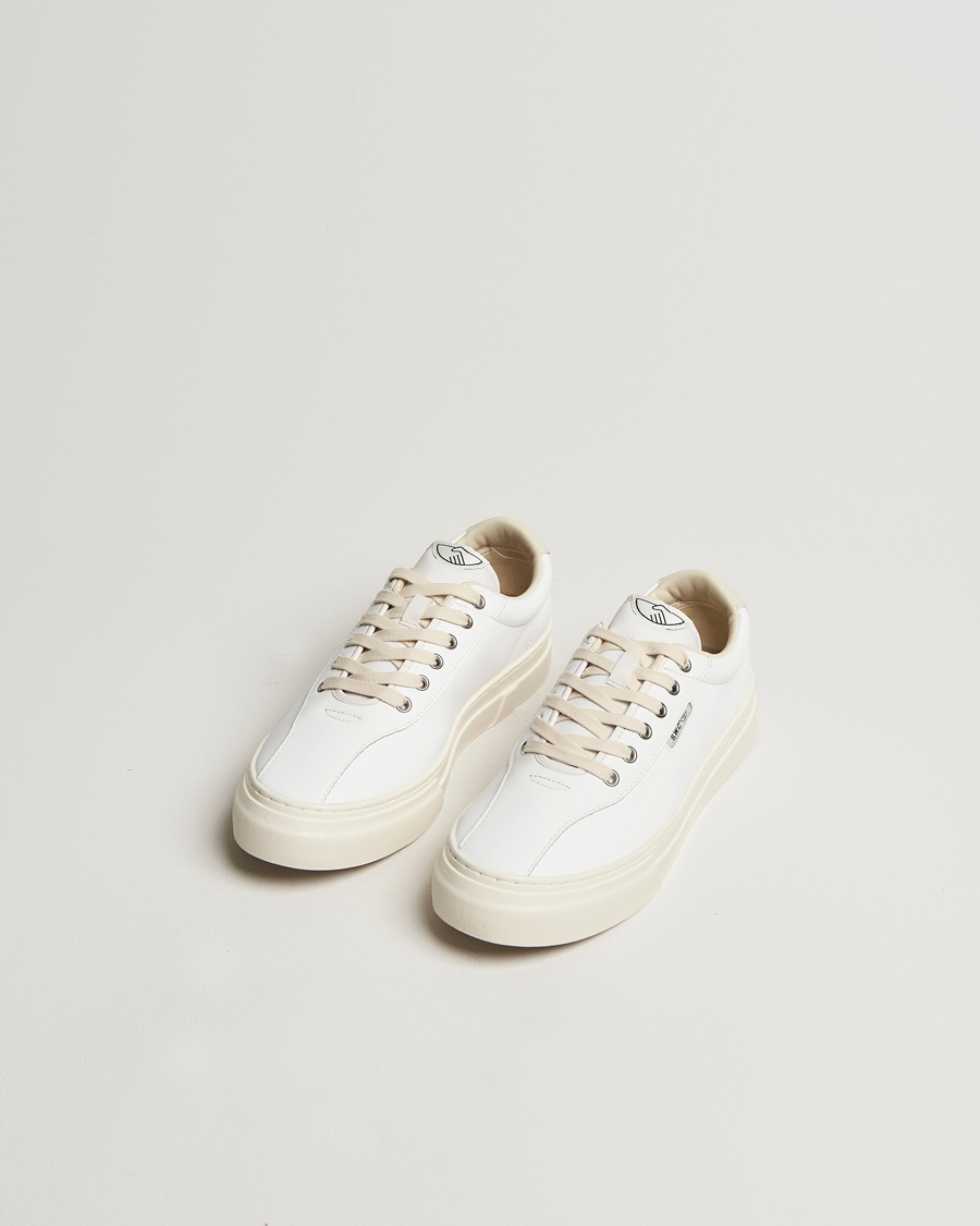 Hombres |  | Stepney Workers Club | Dellow 02 Leather Cupsole Sneaker White