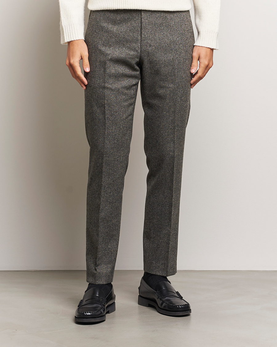 Hombres |  | Tiger of Sweden | Tenuta Brushed Wool Trousers Turkish Coffee