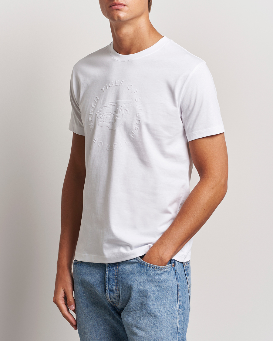 Hombres |  | Tiger of Sweden | Dillan Logo Crew Neck T-Shirt Pure White