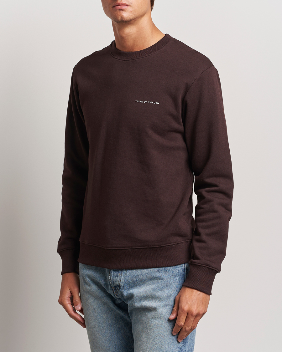 Hombres |  | Tiger of Sweden | Emerson Crew Neck Sweatshirt Dark Chocolate