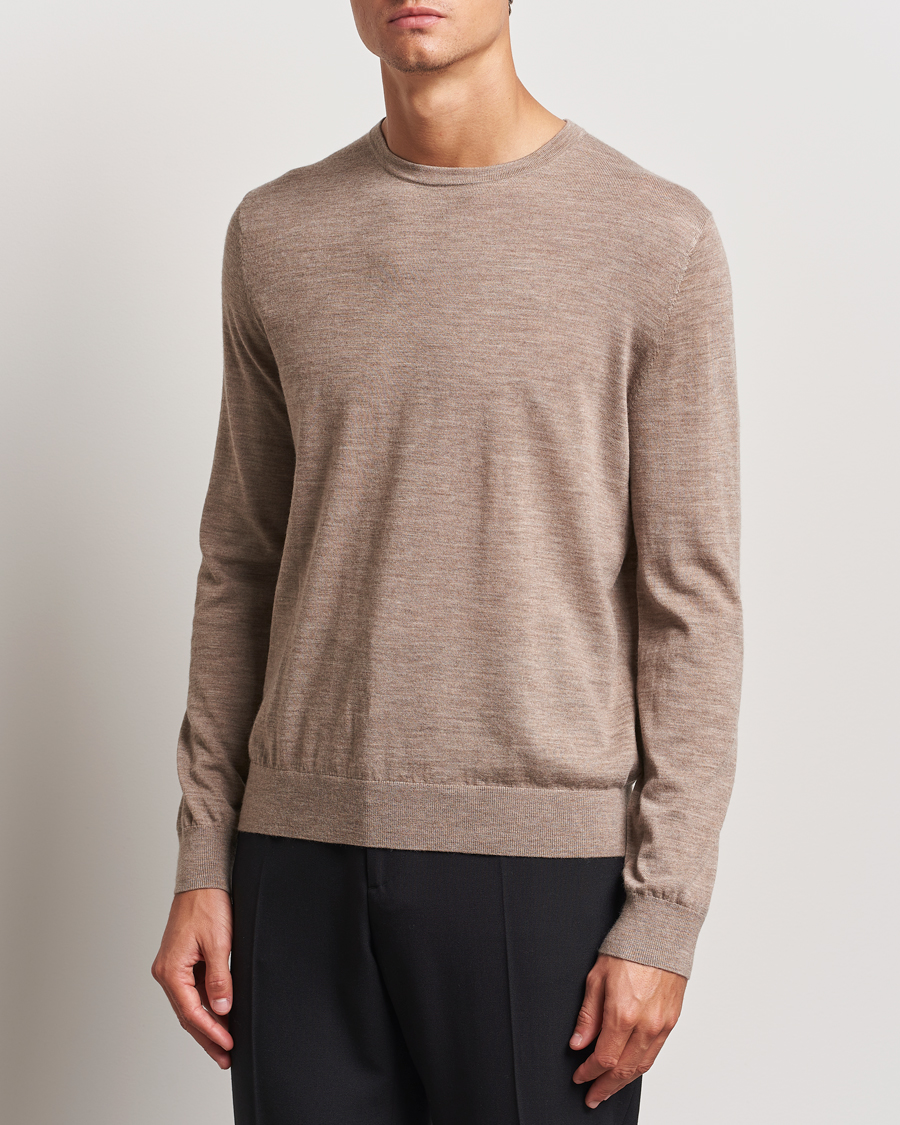 Hombres |  | Tiger of Sweden | Connor Crew Neck Pullover Beige Melange