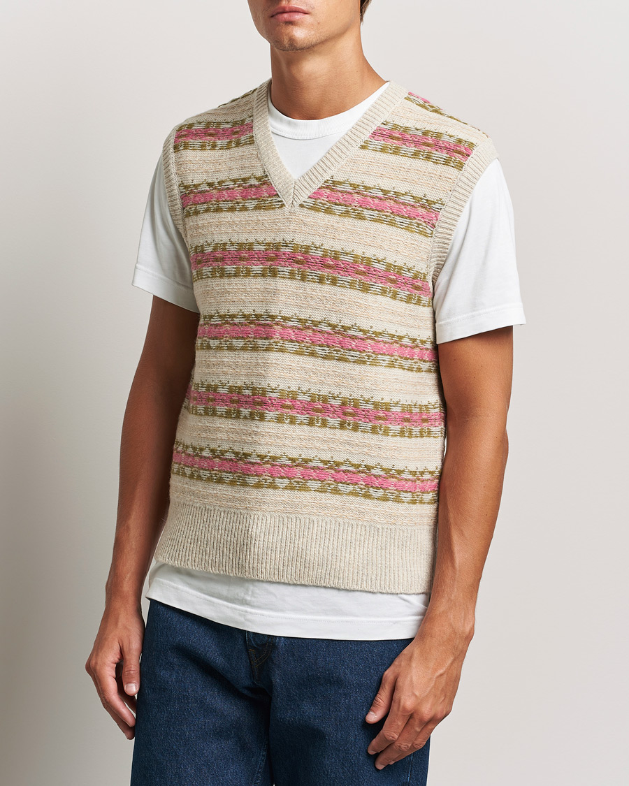 Hombres | Ropa | Tiger of Sweden | Claud Wool Fairisle Vest Seashell