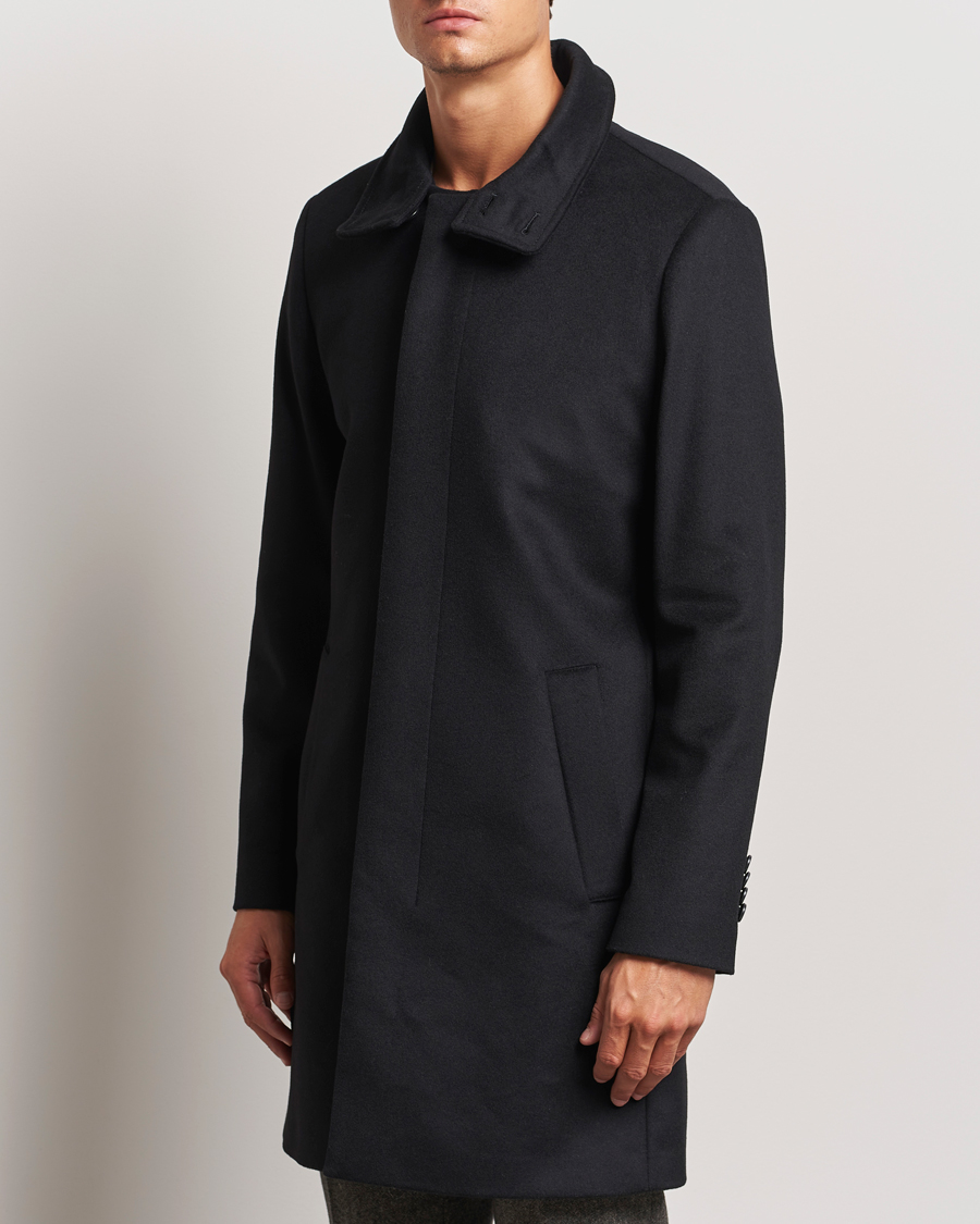 Hombres | Ropa | Tiger of Sweden | Aleric Stand Up Collar Coat Black