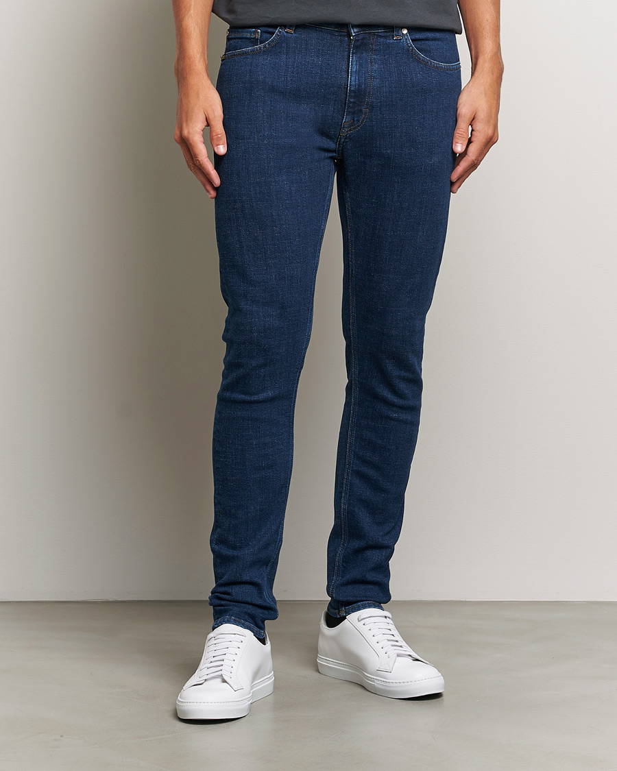 Hombres | Ropa | Tiger of Sweden | Evolve Stretch Cotton Jeans Medium Blue