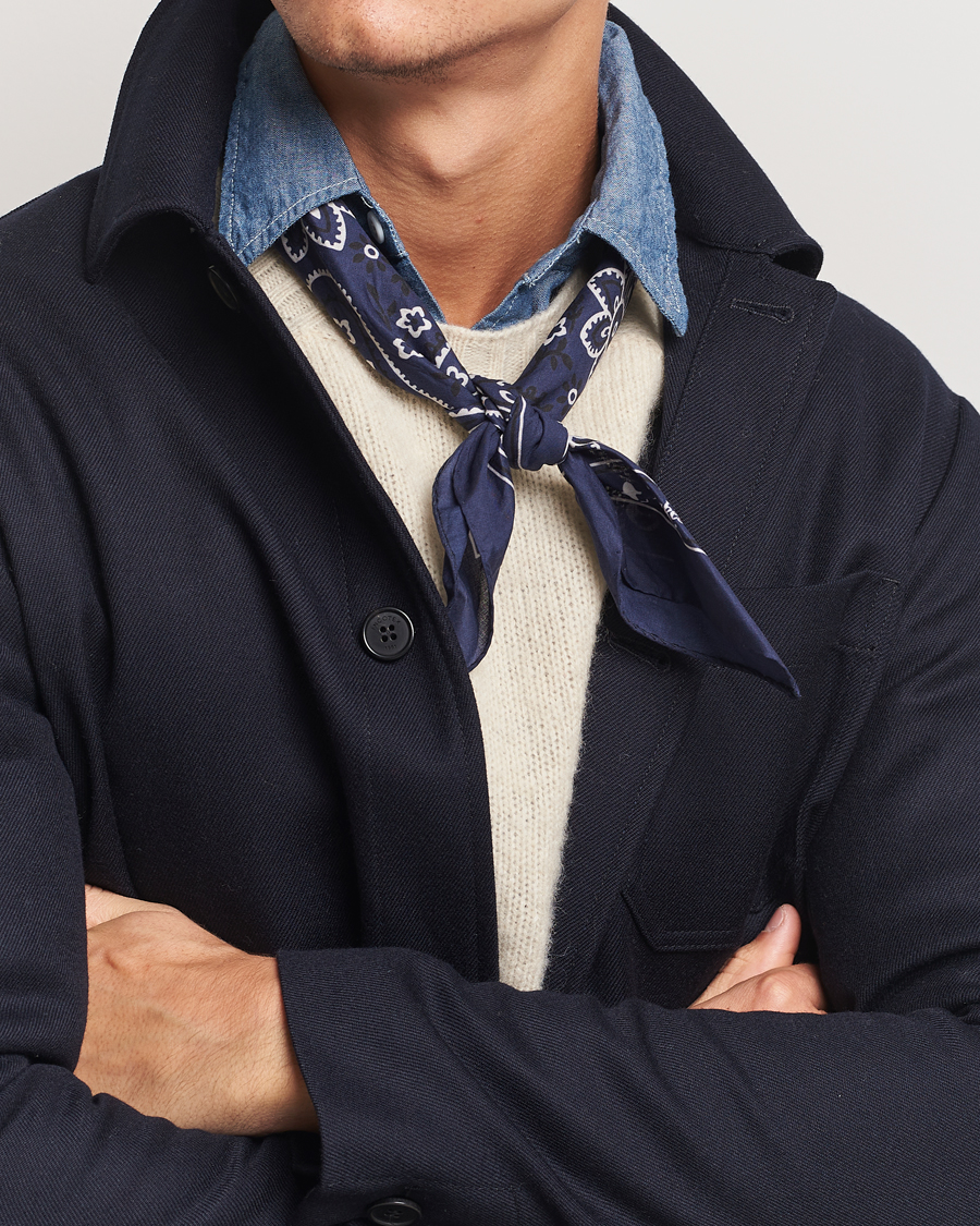 Hombres |  | Drake\'s | Classic Paisley Bandana Navy