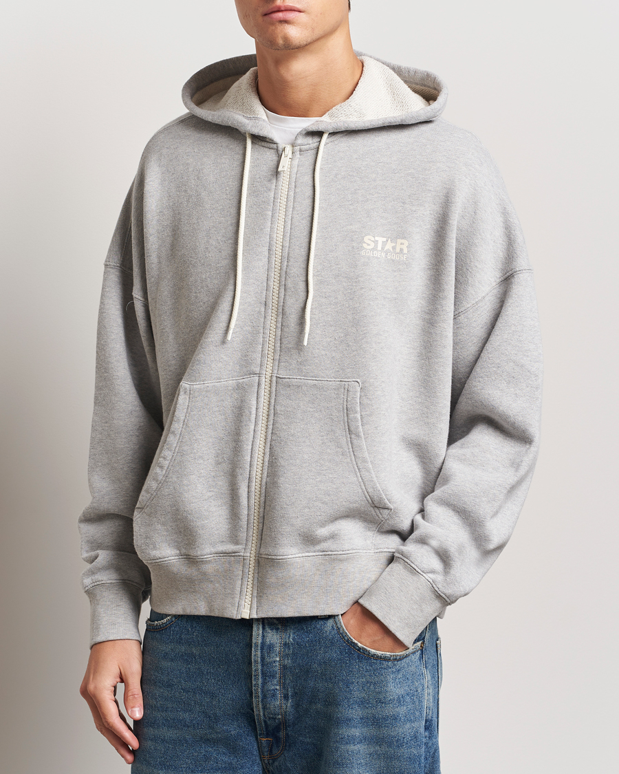 Hombres |  | Golden Goose | Full Zip Hoodie Light Grey