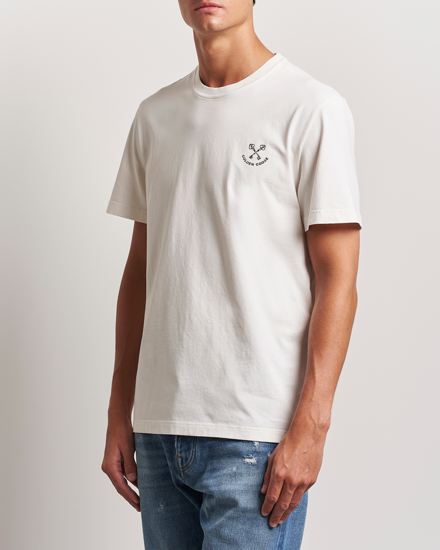 Hombres |  | Golden Goose | Journey Short Sleeve T-Shirt Heritage White