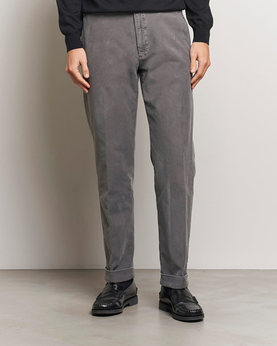 Hombres |  | Incotex | Regular Fit Moleskin Slacks Dark Grey