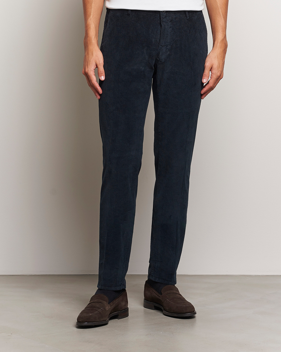 Hombres |  | Incotex | Slim Fit Leisure Cord Slacks Navy