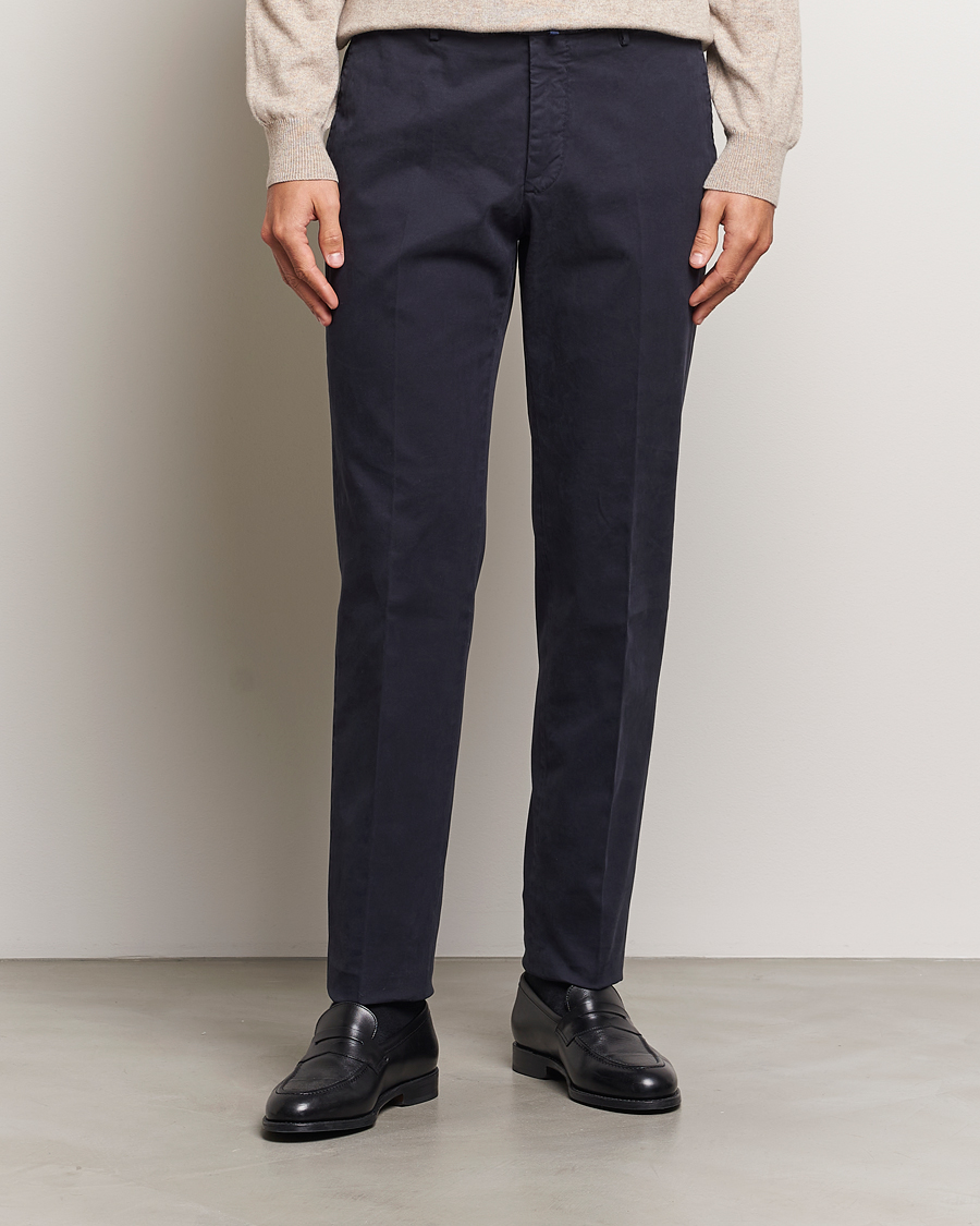 Hombres |  | Incotex | Regular Fit Cotton Stretch Chinos Navy