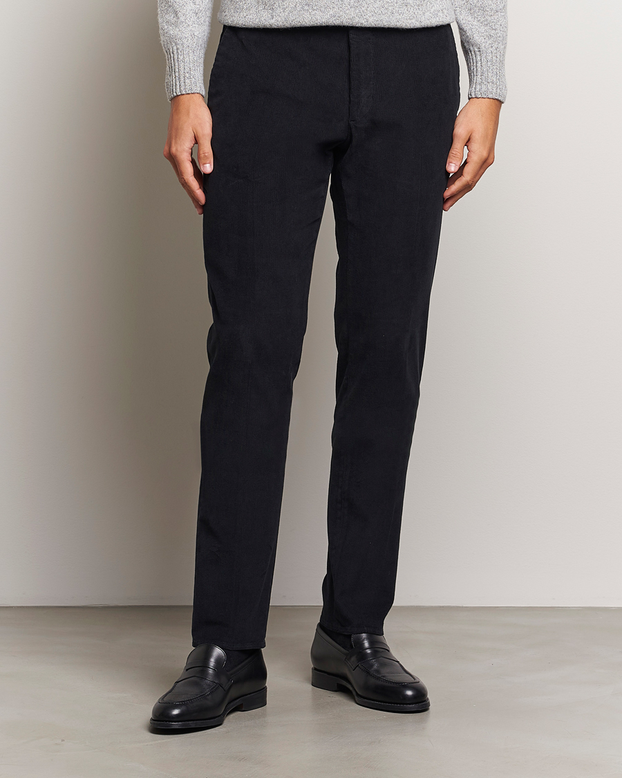 Hombres |  | Incotex | Slim Fit Baby Corduroy Trousers Navy