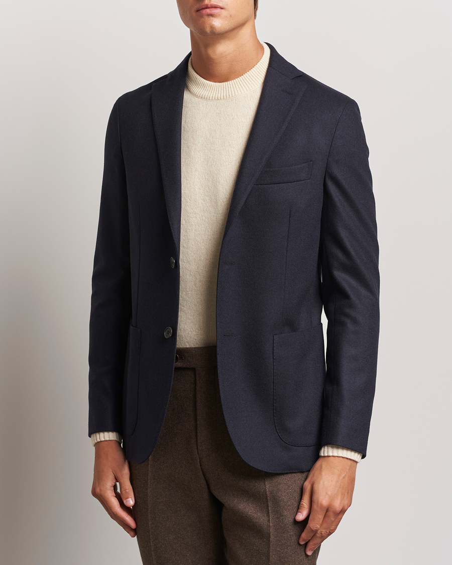 Hombres |  | Incotex | Wool/Cashmere Blazer Navy