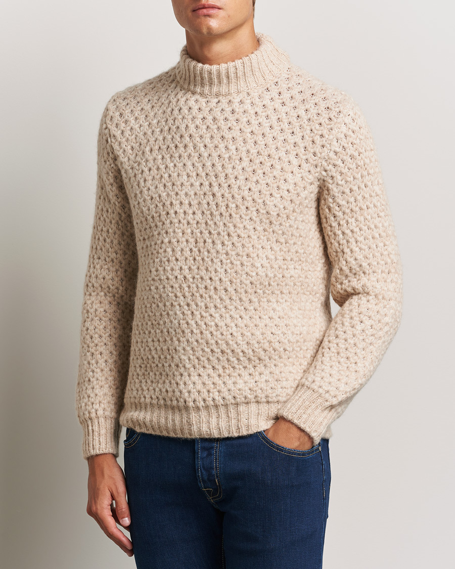 Hombres |  | Jacob Cohën | Loose Knit Alpaca/Wool Sweater Melange White