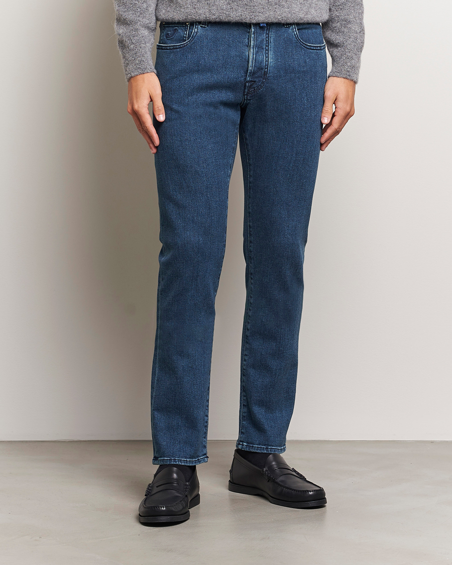 Hombres |  | Jacob Cohën | Bard Slim Fit Denim Cachemire Jeans Mid Blue