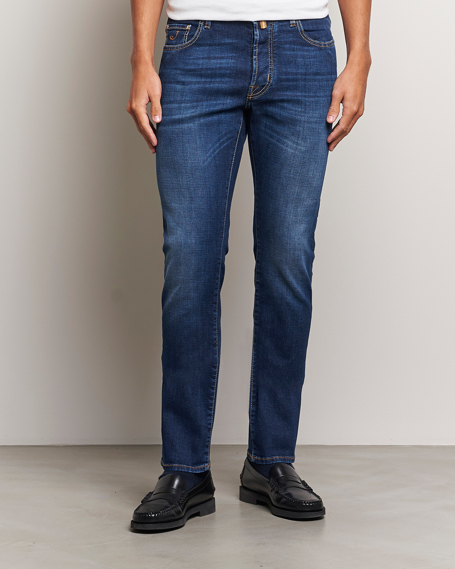 Hombres |  | Jacob Cohën | Bard Slim Fit Stretch Jeans Mid Blue