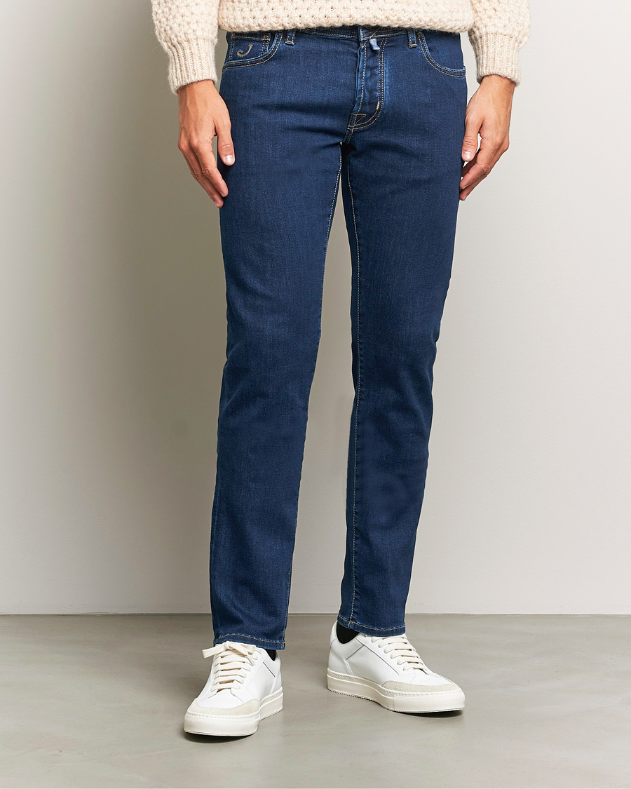 Hombres |  | Jacob Cohën | Nick Slim Fit Streatch Jeans Dark Blue