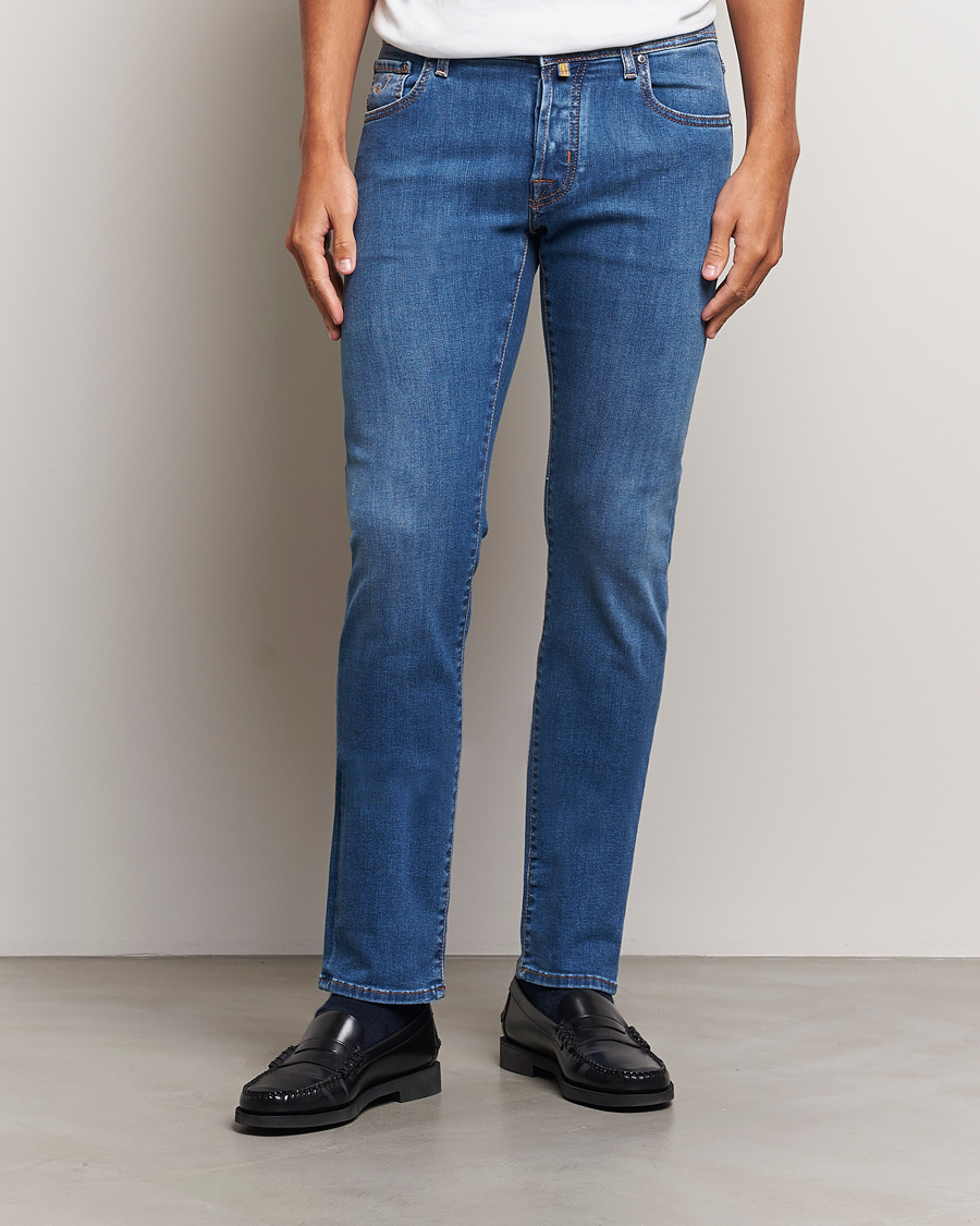 Hombres |  | Jacob Cohën | Nick Slim Fit Streatch Jeans Light Blue