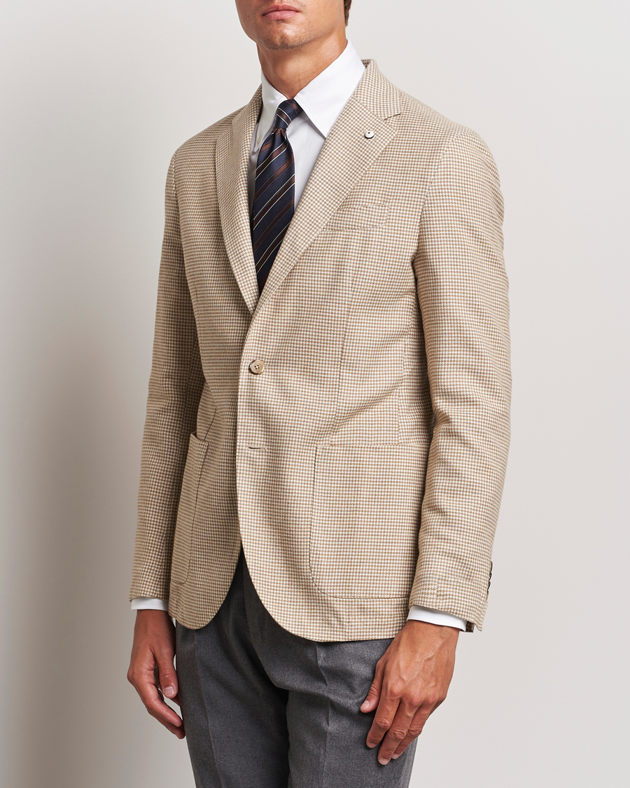 Hombres |  | L.B.M. 1911 | Jack Regular Houndstooth Blazer Beige