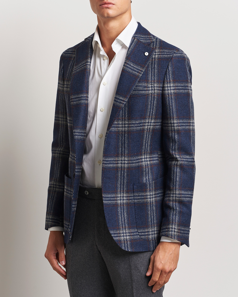 Hombres |  | L.B.M. 1911 | Jack Regular Checked Wool Blazer Navy