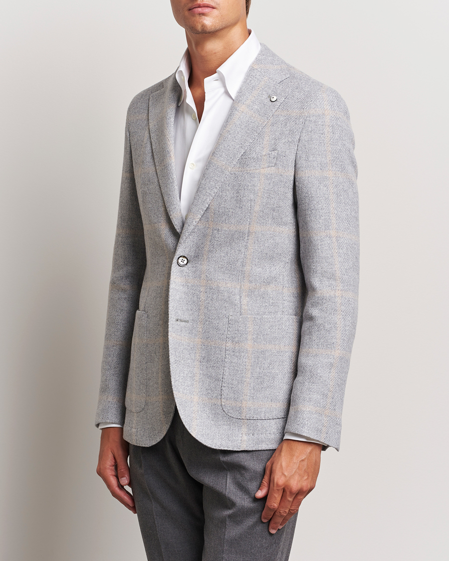 Hombres |  | L.B.M. 1911 | Jack Regular Jersey Wool Blazer Light Grey