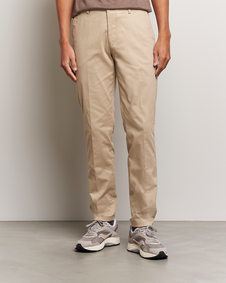 Hombres |  | LES DEUX | Como Reg Cotton Pants Dark Sand