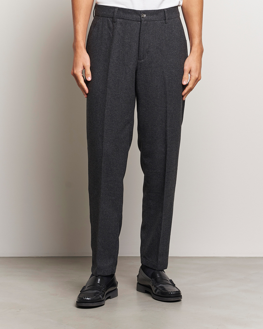 Hombres |  | LES DEUX | Como Reg Wool Pants Charcoal Melange