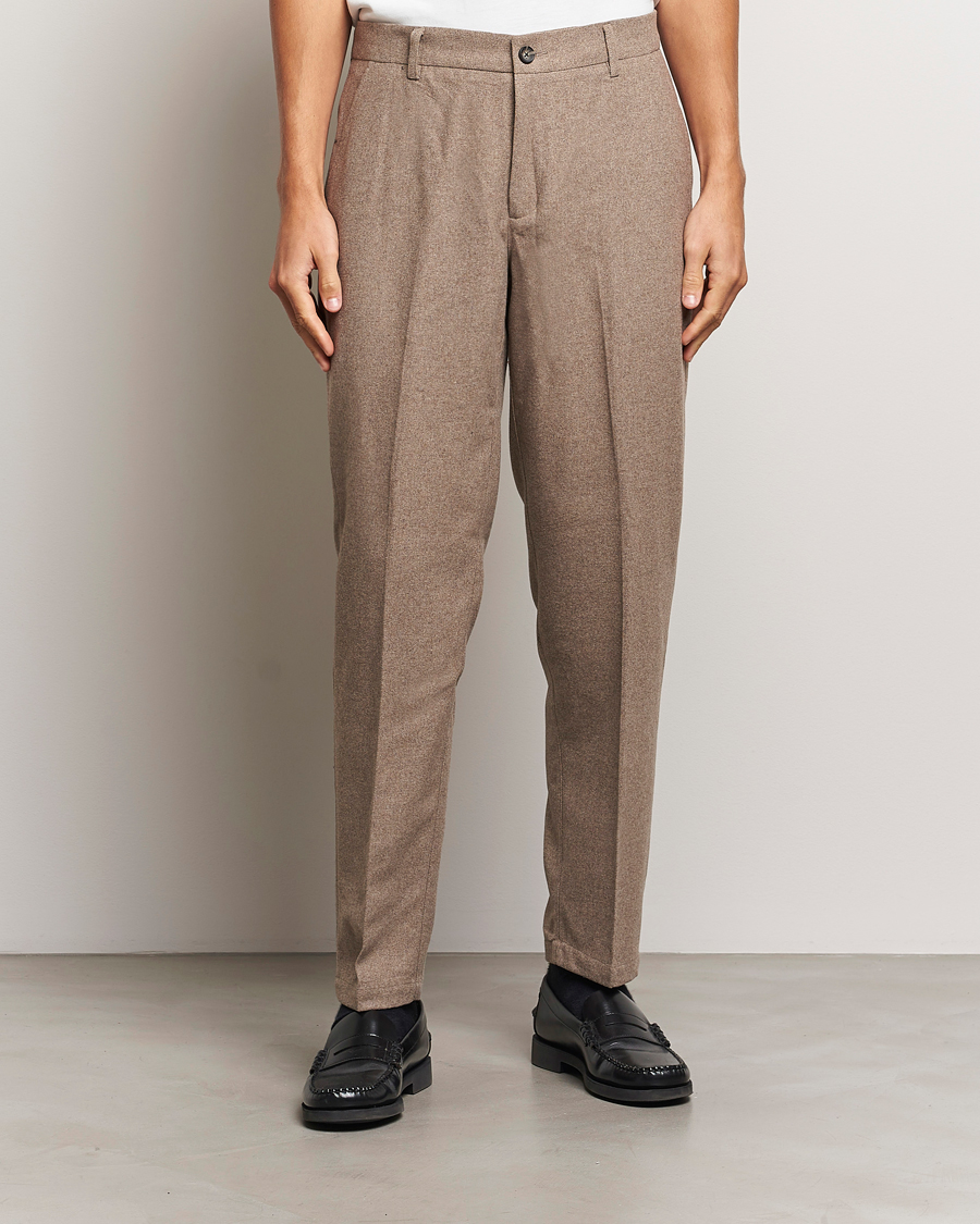 Hombres |  | LES DEUX | Como Reg Wool Pants Desert Taupe Melange