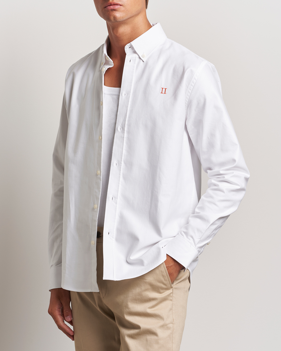 Hombres |  | LES DEUX | Konrad Contrast Oxford Shirt White