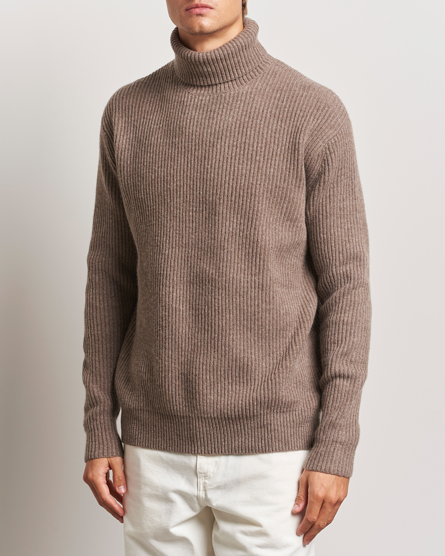 Hombres |  | LES DEUX | Eddie Wool Rib Rollneck Mountain Grey Melange