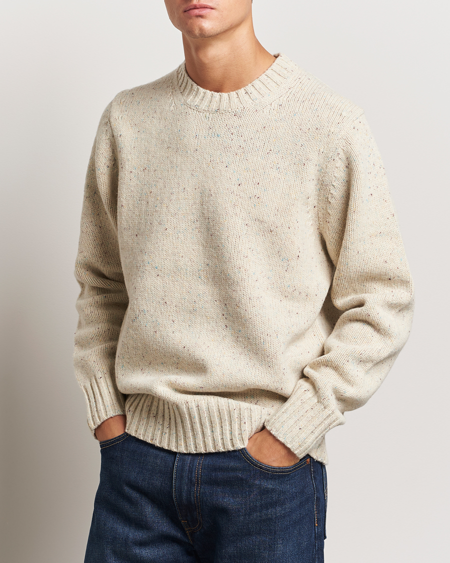 Hombres |  | LES DEUX | Gary Fleck Wool Roundneck Light Sand