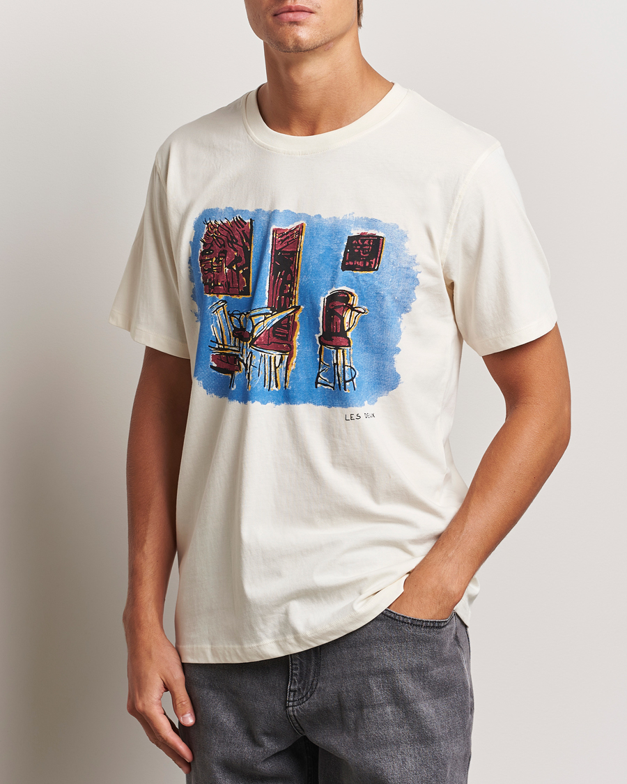 Hombres |  | LES DEUX | Berkeley Print T-Shirt Ivory