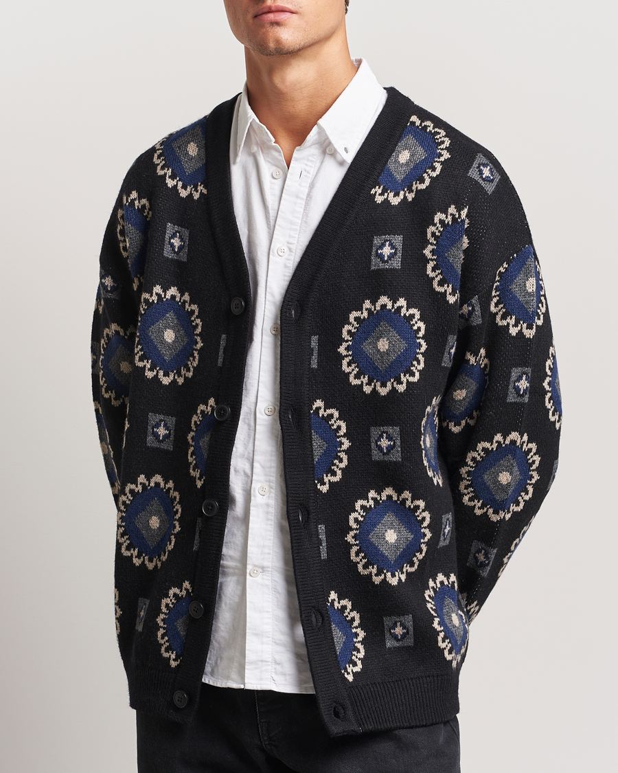 Hombres |  | LES DEUX | Aro Paisley Cardigan Black/Blueprint