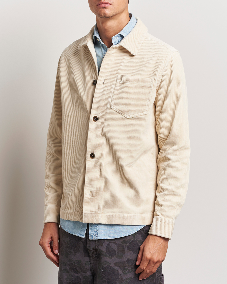 Hombres |  | LES DEUX | Layton Corduroy Overshirt Ivory