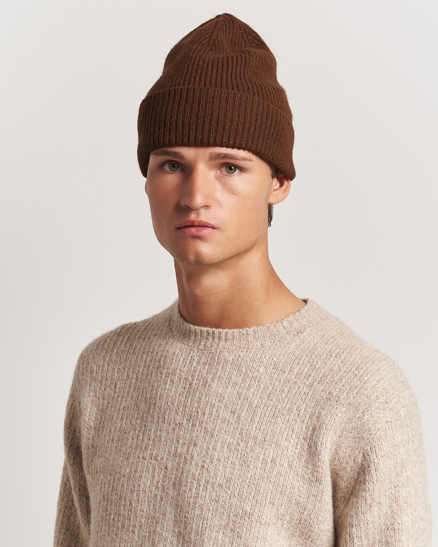 Hombres |  | Le Bonnet | Lambswool/Caregora Beanie Walnut