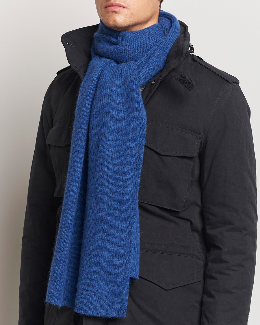 Hombres |  | Le Bonnet | Lambswool/Caregora Scarf Marin