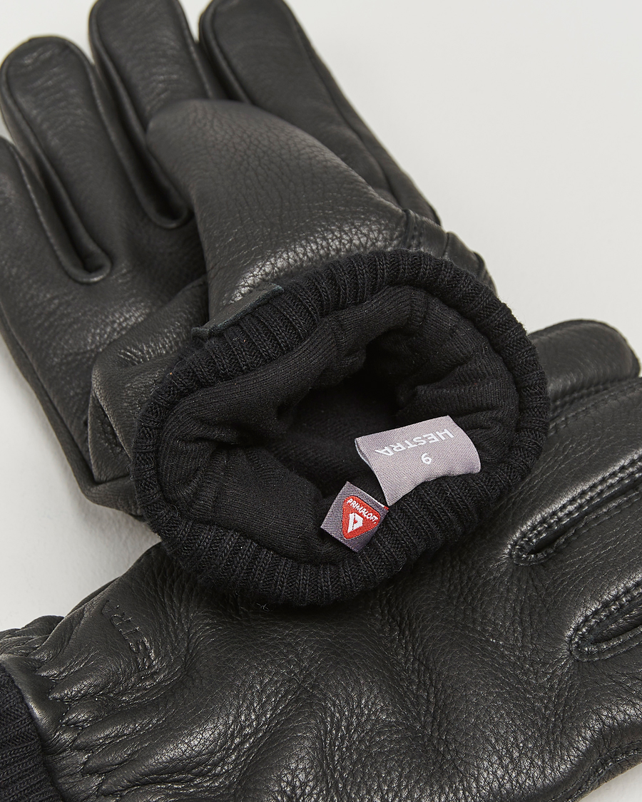 Hombres |  | Hestra | Tore Deerskin Primaloft Lined Glove Black