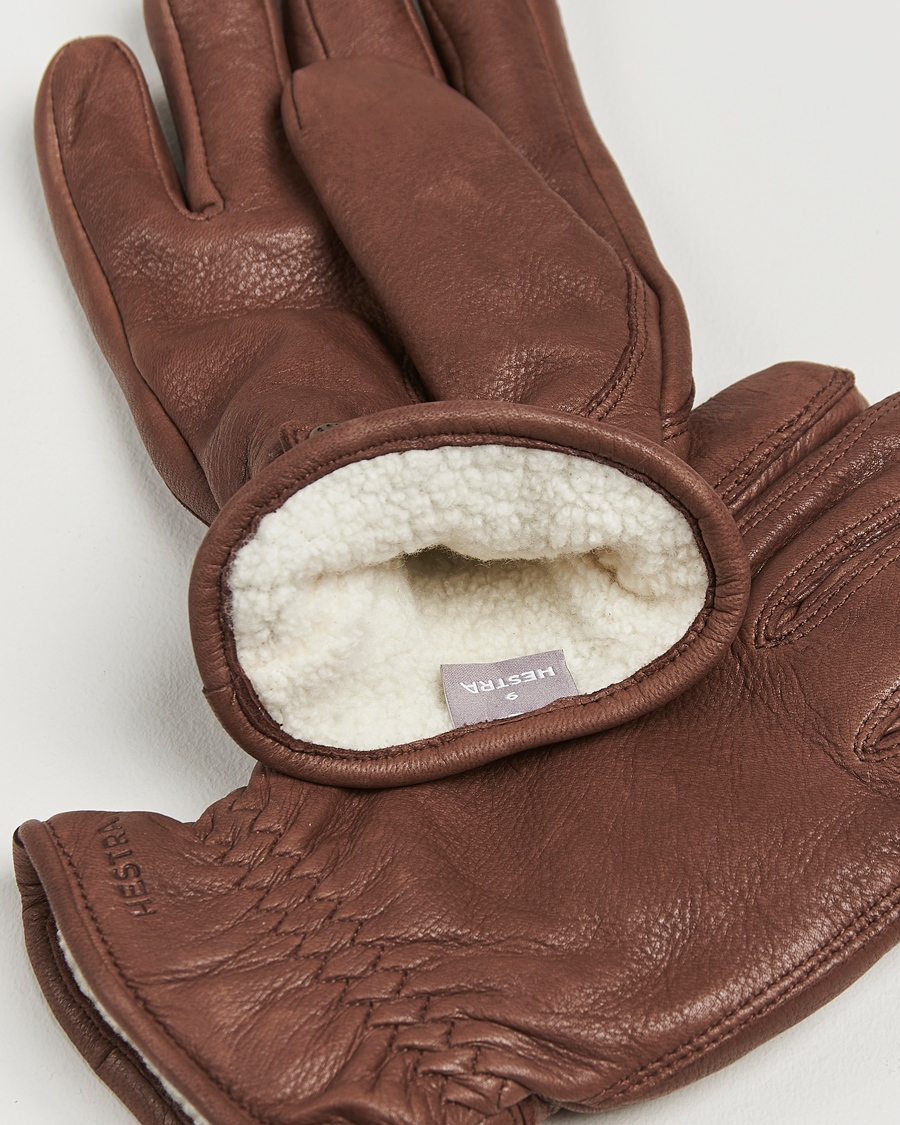 Hombres |  | Hestra | Burensvik Deerskin Wool Pile Glove Cork