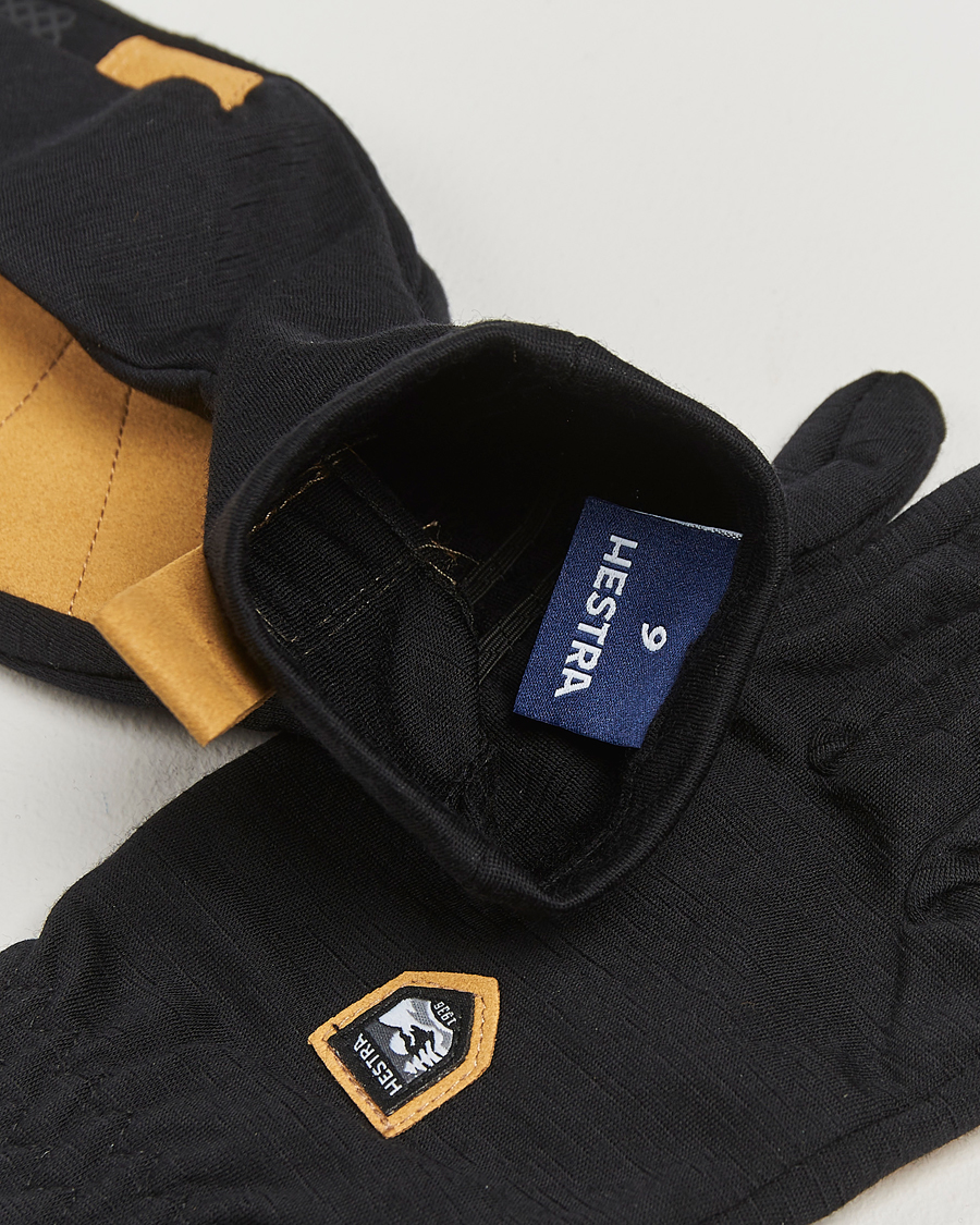 Hombres |  | Hestra | Merino Windwool Liner Glove Black