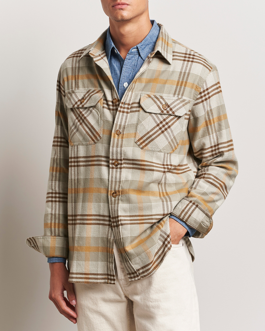 Hombres |  | Pendleton | Burnside Flannel Shirt Tan Plaid